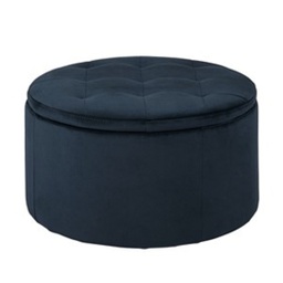 Retina Ottoman Navy Blue with Storage